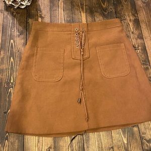 Tan boutique skirt